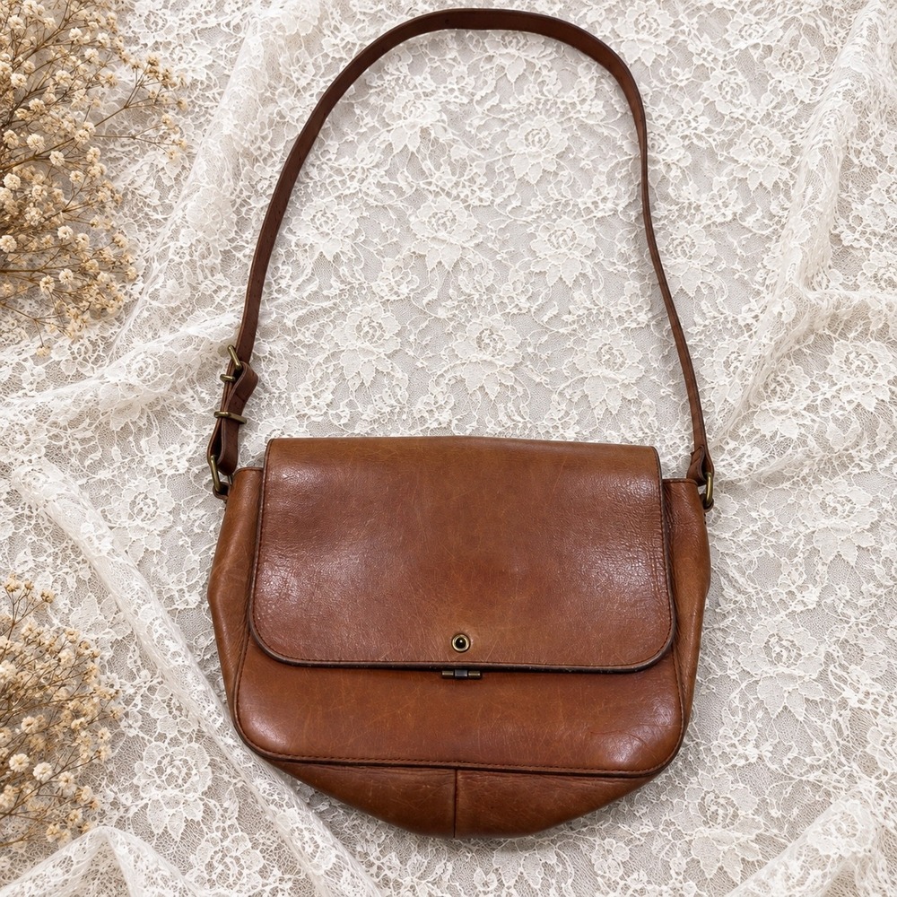 Madewell Abroad Shoulder Bag Cow Leather Crossbody Boho Minimalist Fall Luxury